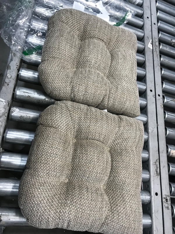 Photo 1 of 2 pack brown/gray  non slip cushions 15" x 15"