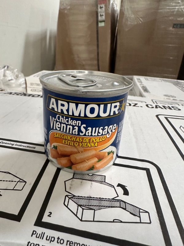 Photo 4 of **BBD:Sept. 5th  2024**
Armour Smoked Chicken Vienna Sausage, 4.6 Ounce -- 24 per case.
