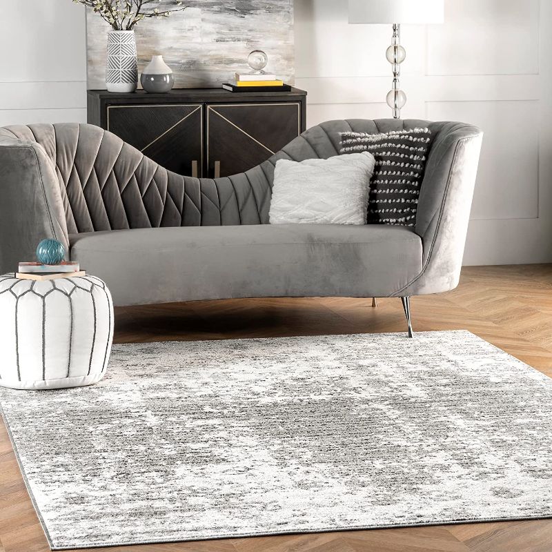 Photo 1 of 
NULOOM Smokey Abstract Area Rug, 8' 2" x 11' 6", Grey
Color:Grey
Size:8' 2" x 11' 6"