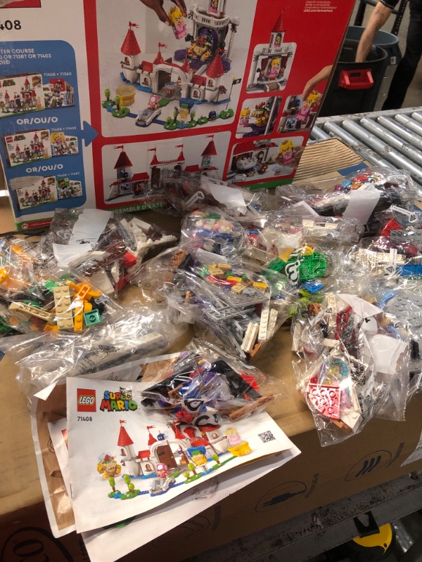 Photo 2 of **PARTS ONLY MISSING A BAG**
LEGO Super Mario Peach’s Castle Expansion Set 71408 Building Toy Set for Kids, Boys, and Girls Ages 8+ (1,216 Pieces) FrustrationFree Packaging