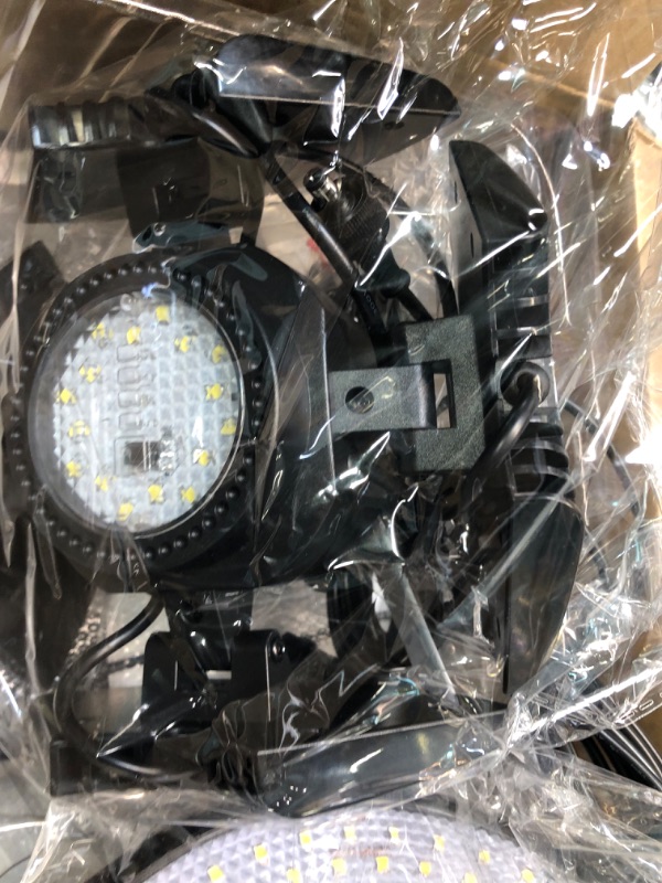 Photo 1 of HULPPRE 2pack Solar Shed Light 4+1 Leaves 136Leds Brighter Solar Light Indoor&Outdoor with Remote,IP65 Waterproof Barn/Chicken Coop/Workshop/Ceiling/Pendant Light for Patio,Garden,Yard,Gazebo