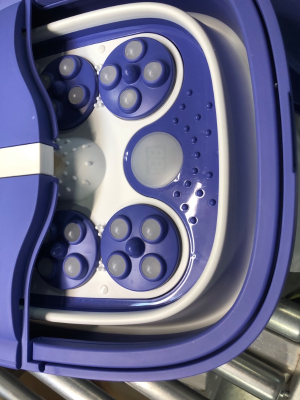 Photo 3 of HOSPAN (2022.8 Upgrade Collapsible Foot Spa Electric Rotary Massage, Foot Bath with Heat, Bubble, Remote, and 24 Motorized Shiatsu Massage Balls. Pedicure Foot Spa for Feet Stress Relief - FS02A Blue