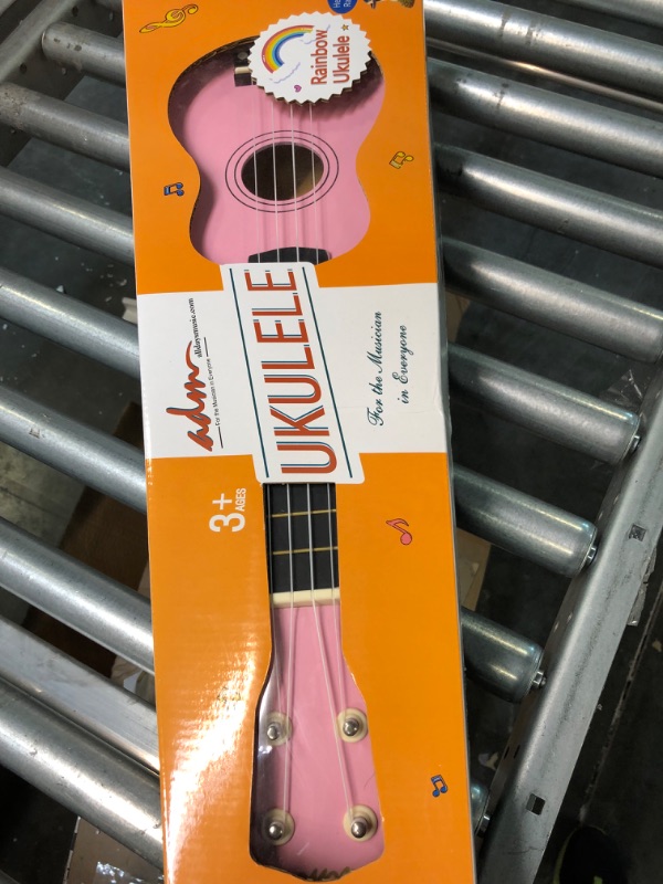 Photo 2 of ADM Soprano Ukulele for Beginners 21 Inch Hawaiian Wood Ukelele Kit for Kids Adult Student Starter Professional Ukalelee Pack Bundle with Free Lessons Gig Bag Strap Nylon String Tuner Pick, Pink