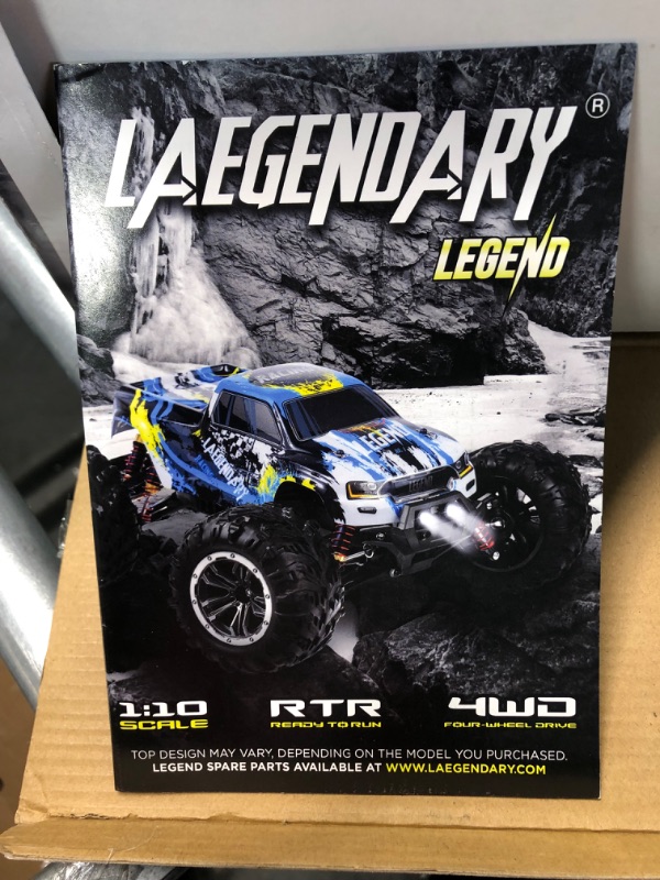 Photo 3 of LAEGENDARY Fast RC Cars for Adults and Kids - 4x4, Off-Road Remote Control Car - Battery-Powered, Hobby Grade, Waterproof Monster RC Truck - Toys and Gifts for Boys, Girls and Teens Blue - Yellow Blue Yellow Up to 31 mph