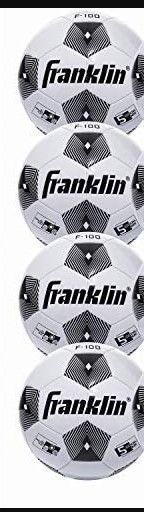 Photo 1 of Franklin Sports Soccer Balls - Competition 100 Youth + Adult Soccer Balls - Traditional Soccer Balls - 4 Deflated Balls with Pump