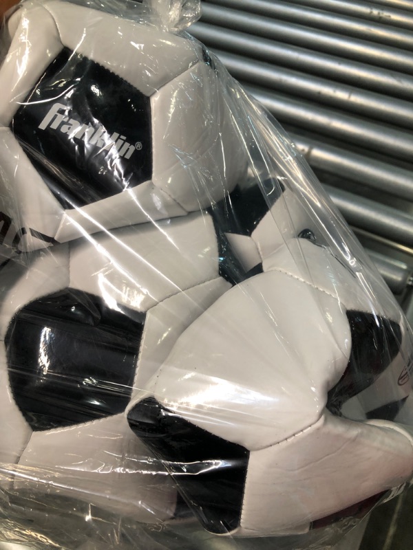 Photo 4 of Franklin Sports Soccer Balls - Competition 100 Youth + Adult Soccer Balls - Traditional Soccer Balls - 4 Deflated Balls with Pump