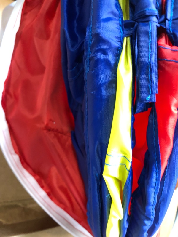 Photo 1 of PigPigPen Kids Tunnel for Toddlers, Pop Up Play Tunnel Tent for Babies or Dogs, Indoor & Outdoor Toys for Kids Backyard Playset. (Red,Yellow,Blue Play Tent)