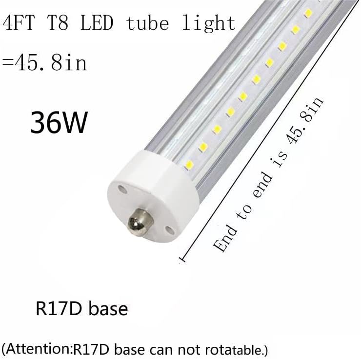 Photo 1 of GOCuces T8 LED Tube Light 4FT 36W for 45.8in F48T12 60W Fluorescent Bulbs Replacement 2PK