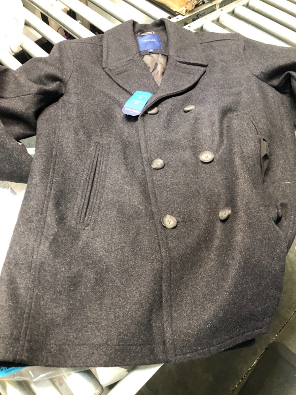 Photo 3 of Nautica Men's Classic Double Breasted Peacoat Large Charcoal

**OPENED IN WAREHOUSE FOR PICTURES ONLY**