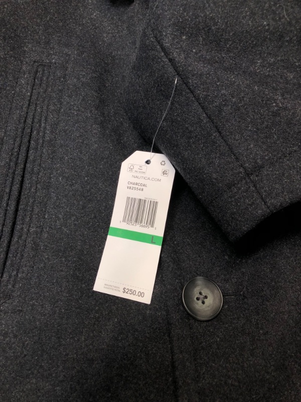 Photo 4 of Nautica Men's Classic Double Breasted Peacoat Large Charcoal

**OPENED IN WAREHOUSE FOR PICTURES ONLY**