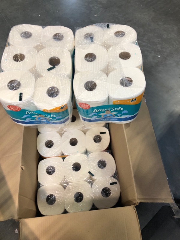 Photo 1 of Angel Soft Toilet Paper with Fresh Linen Scent, 48 Mega Rolls = 192 Regular Rolls, 2-Ply Bath Tissu
