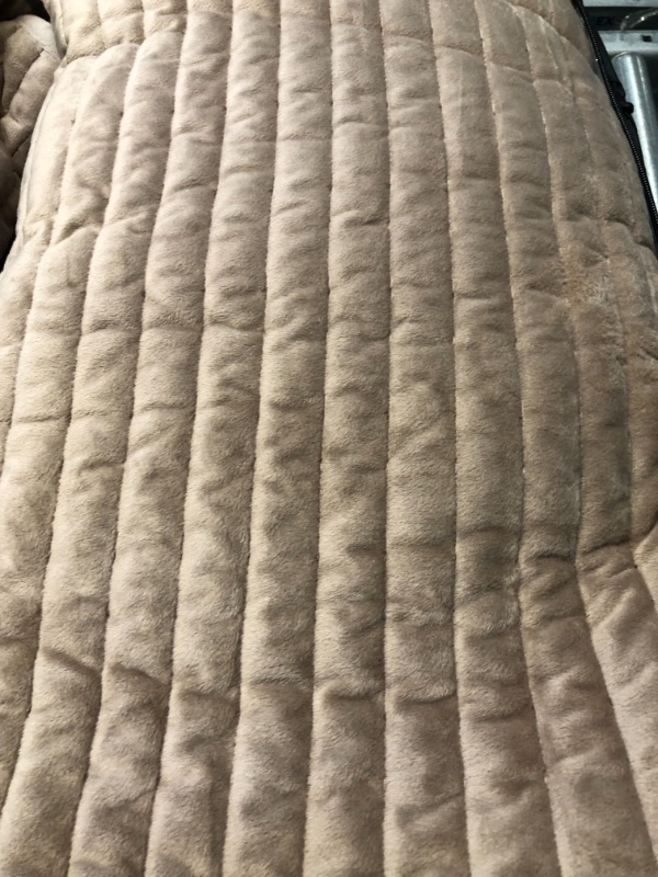 Photo 5 of  Velvet Quilt King Size,Striped Bedding Set