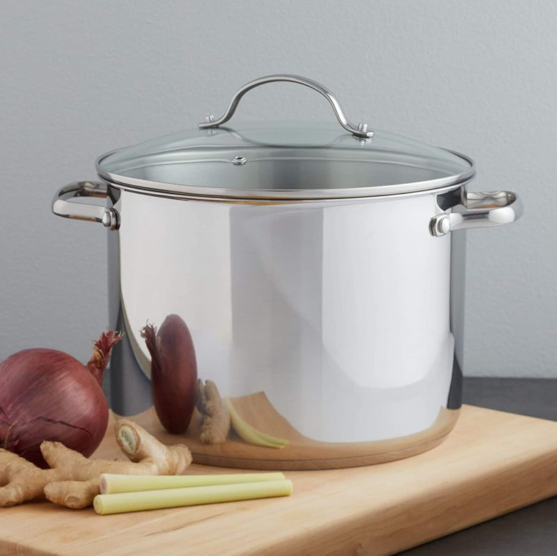 Photo 1 of 
Amazon Basics Stainless Steel Stock Pot with Lid, 8-Quart, Silver
