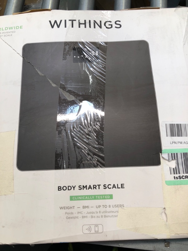 Photo 2 of Withings Body Smart Weight & BMI Wi-Fi Digital Scale, with smartphone app, Black