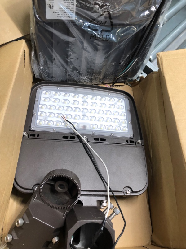 Photo 1 of CINOTON LED Parking Lot Lighting with Dusk to Dawn Photocell, Commercial LED Shoebox Light Slip Fitter 5000K Daylight Large Area Yard Street Lights, Waterproof IP65 Outdoor Pole Light 150W, Pack of 2 Slip Fit Mount || 150W || 2Pack Daylight White || 19500