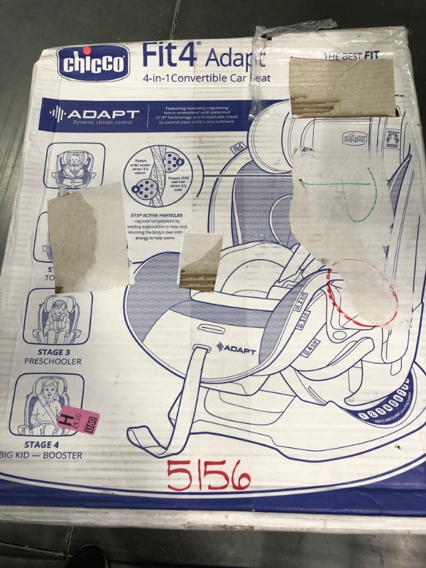 Photo 2 of Chicco Fit4 Adapt 4-in-1 Convertible Car Seat - Vapor | Grey

**OPENED IN WAREHOUSE FOR PICTURES ONLY**