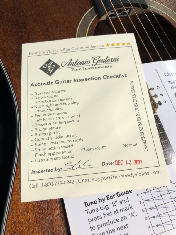 Photo 1 of Antonio Giuliani Acoustic Guitar Bundle (DN-1) - Dreadnought Guitar with Case, Strap, Strings and Accessories