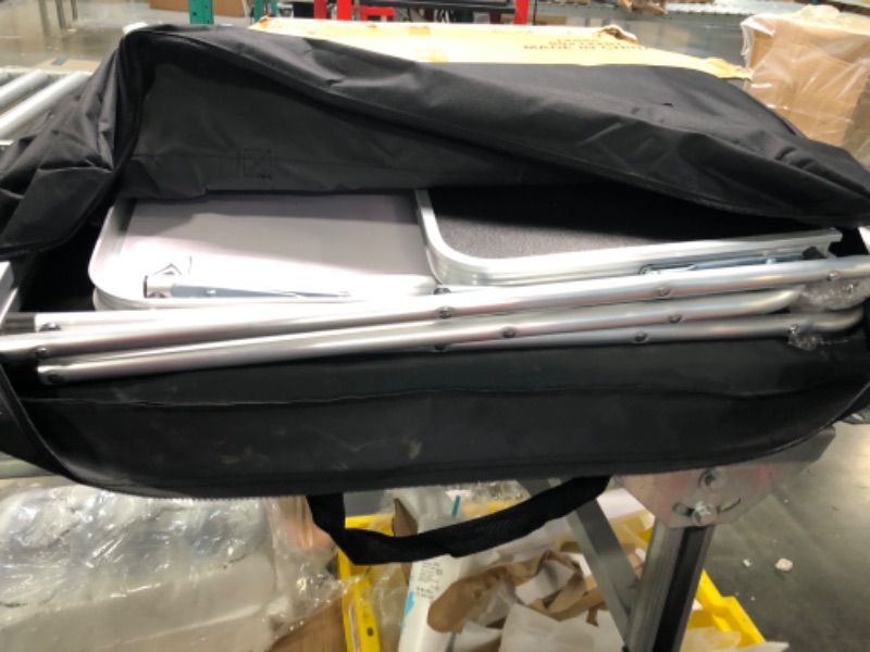 Photo 1 of CampLand Folding Cooking Table Outdoor Portable Cook Station Aluminum Camping Kitchen with Storage Organizer (Black)