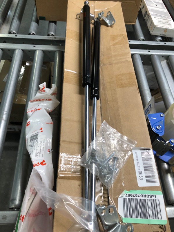 Photo 3 of 23 inch Gas Strut 67 lbs 300 N Per Prop, 23" Gas Spring Shock with L-Type Mounts Lift for Window, Floor Door, Toolbox lid, Cabinet Cover (Fit 53-73 lbs Lid) Qty 2 by PAMAGOO