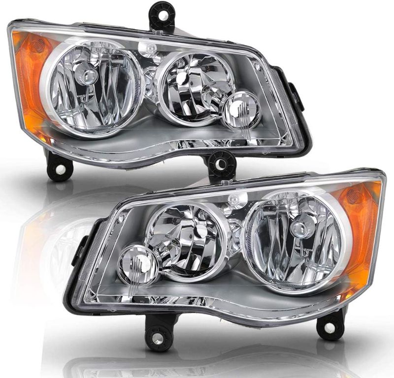 Photo 1 of ACANII - For 2008-2016 Chrysler Town & Country 11-17 Dodge Grand Caravan Chrome Housing Headlights Headlamps Left+Right