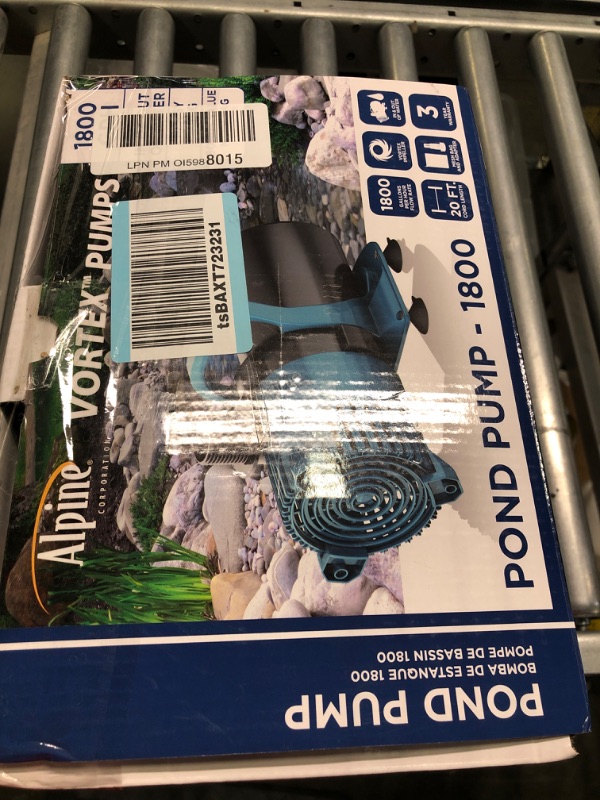 Photo 2 of Alpine Corporation 1800 GPH Energy-Saving Vortex Pump for Ponds, Fountains, Waterfalls, and Water Circulation 1800 GPH Pump