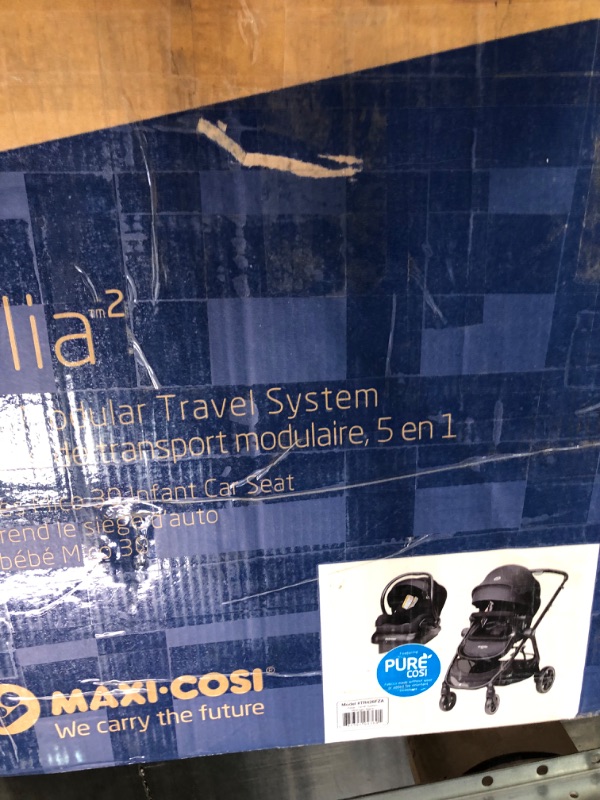 Photo 2 of Maxi-Cosi Zelia² 5-in-1 Modular Travel System, Midnight Black

**factory packaged--kept in box for sanitary purpose**