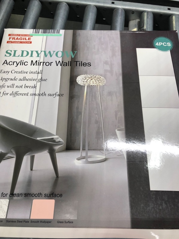 Photo 2 of 4 Pcs Acrylic Flexible Mirror Sheets, 12 x 12 in Mirror Tiles Self Adhesive Square Cuttable Mirror Wall Stickers Non Glass Acrylic Safety Reflective Mirror for DIY Craft Home Wall Decoration