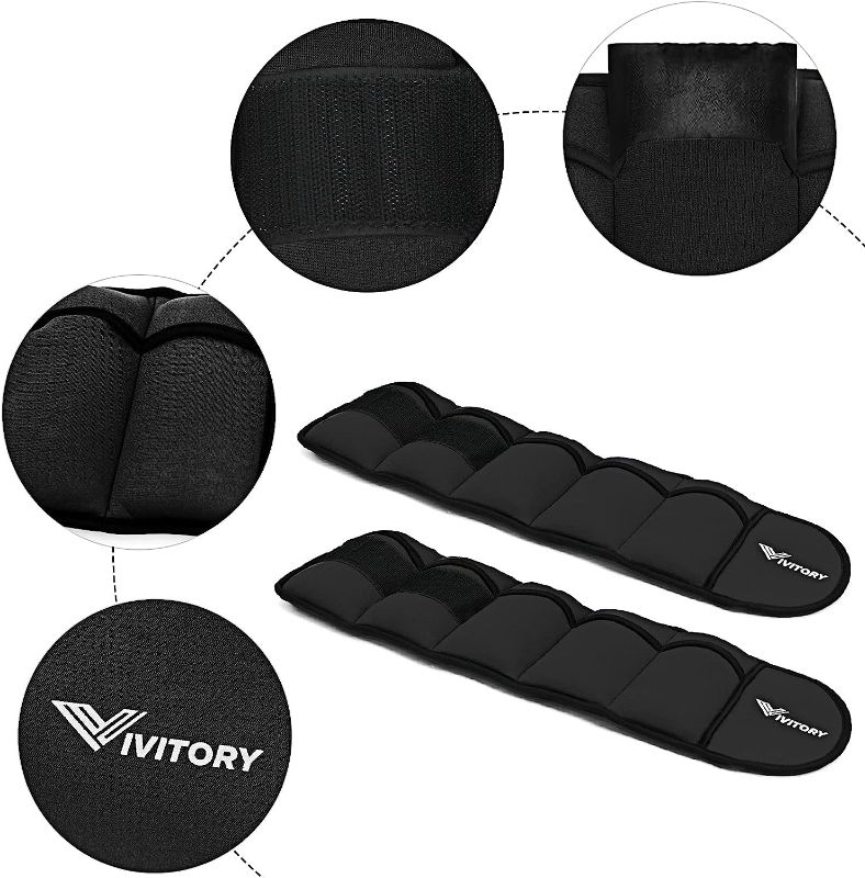 Photo 1 of Vivitory Adjustable Ankle Weights for Women & Men, Leg Weights 2 to 10 Lbs, Arm Weights?Ankle Wrist Weights Set for Strength Training, Jogging, Gymnastics, Aerobics, Physical Therapy