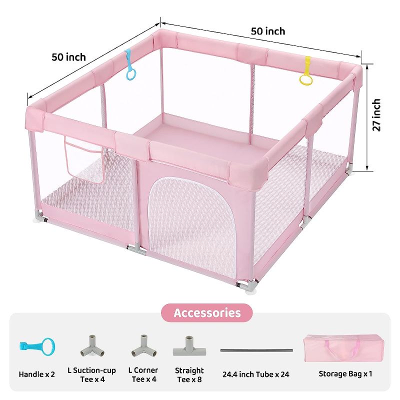 Photo 1 of PINK large Baby Playpen W/balls