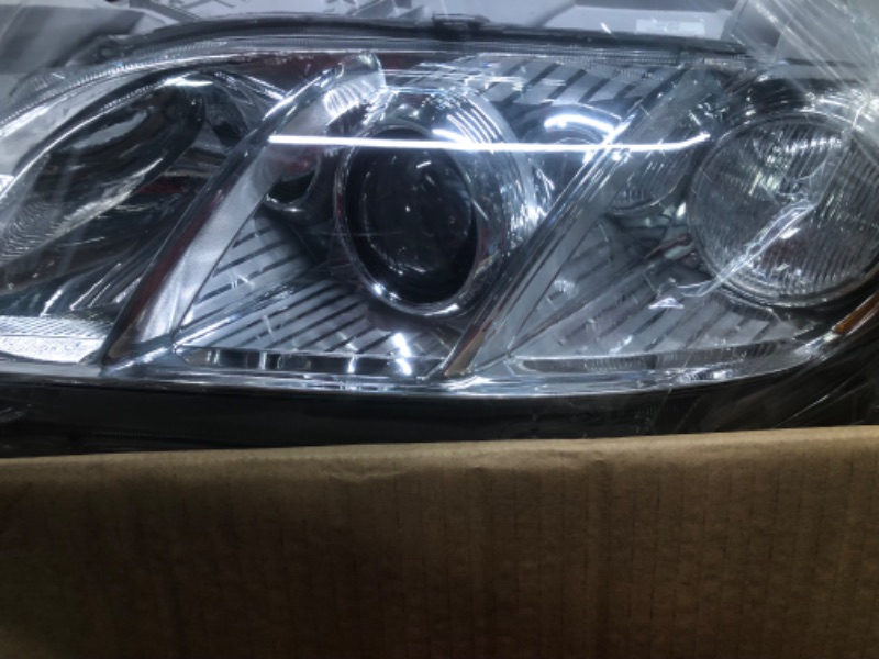 Photo 3 of AXLAHA 2007 2008 2009 Toyota Camry Headlights Assembly for 2007-2009 Camry Chrome Housing Amber Reflector Replacement Driver and Passenger Side