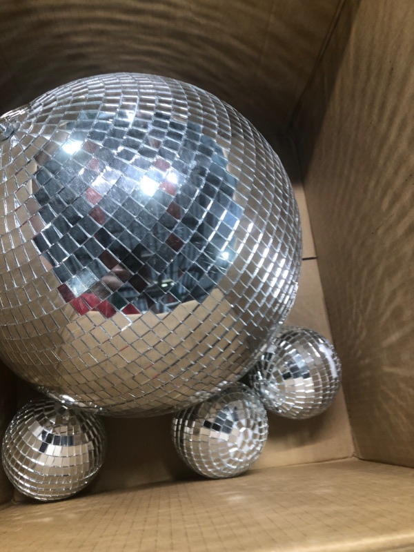 Photo 3 of 4 Pack Disco Ball--Disco Balls 1 LG 3 SMALL