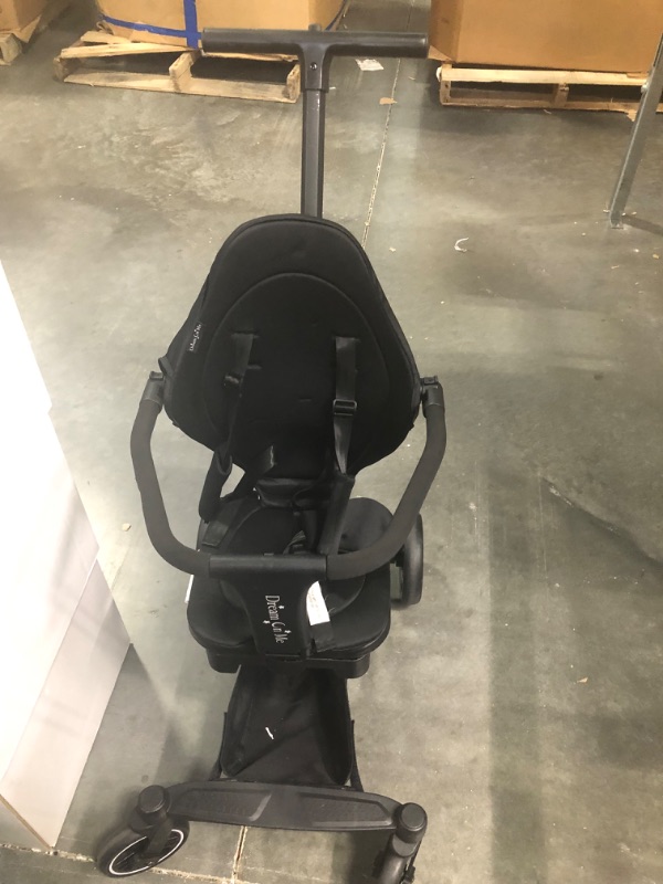 Photo 3 of Dream On Me Lightweight and Compact Coast Rider Stroller with One Hand Easy Fold, Adjustable Handles and Soft Ride Wheels, Black
