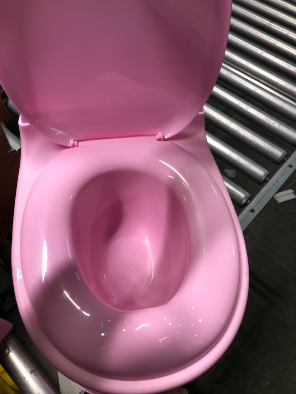 Photo 3 of Nuby My Real Potty Training Toilet with Life-Like Flush Button & Sound for Toddlers & Kids, Pink