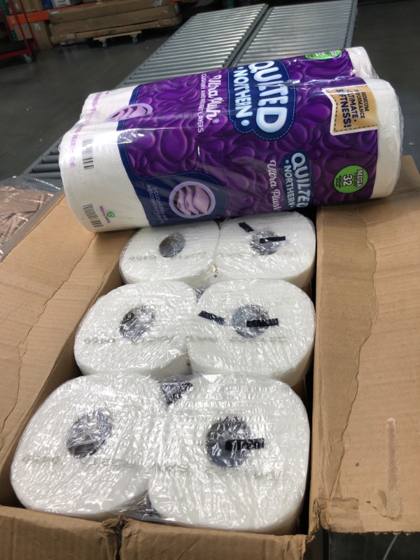 Photo 2 of Quilted Northern Ultra Plush® Toilet Paper, 8 Mega Rolls = 32 Regular Rolls, 3-Ply Bath Tissue Set of 4