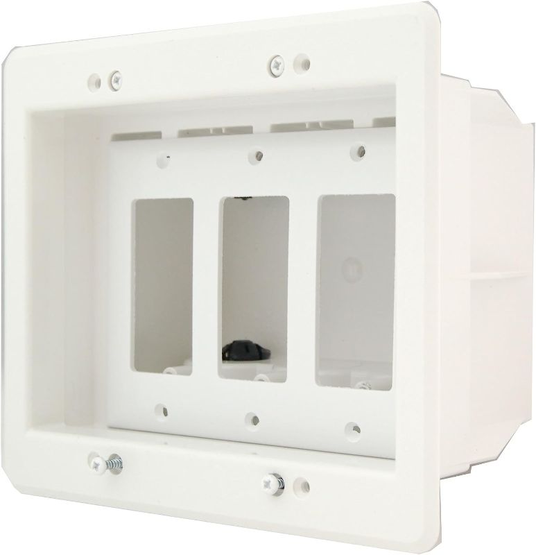 Photo 1 of Arlington Industries DVFR3W-1 Wall Plate, 3 Gang, White