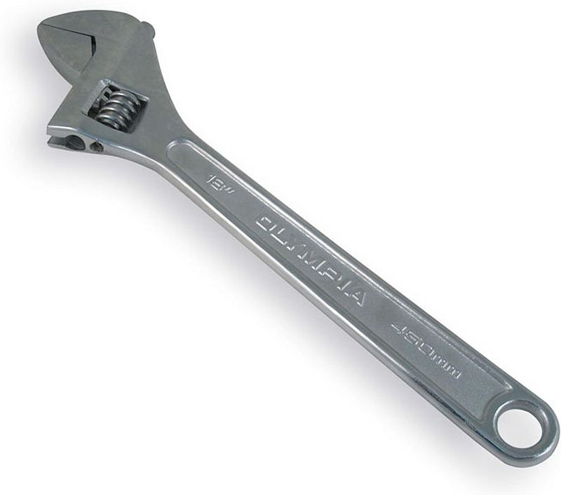 Photo 1 of Olympia Tools Adjustable Wrench 01-018, 18 Inches, silver