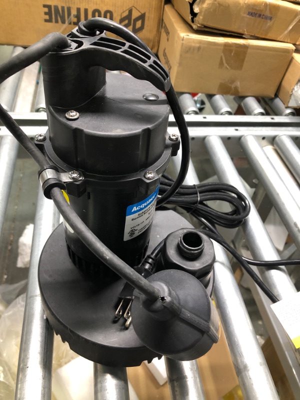Photo 1 of Acquaer 1/3HP Sump Pump, 3040GPH Submersible Clean/Dirty Water Pump with Automatic Float Switch and 10ft Power Cord Sub Pump for Basement, Pool, Pond, Drain, Flooded Cellar, Aquarium and Irrigation 1/3HP 3040GPH