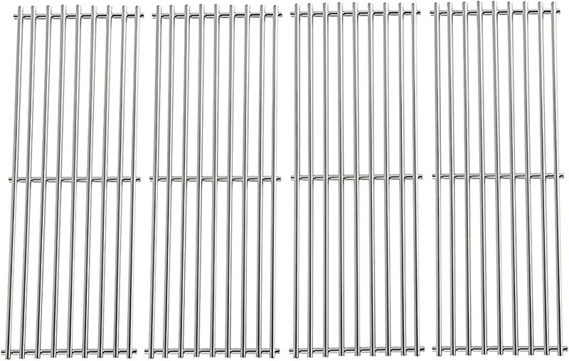 Photo 1 of 17 3/8" Cooking Grid Grates for Broil King Baron 320, 340, 420, 440, 490, Huntington 2122-64 2122-67 6020-54 6020-57 6020-64 6020-67 6023-89, Sterling 5020-54, Broil-Mate Grill, Stainless Steel, 4PCS