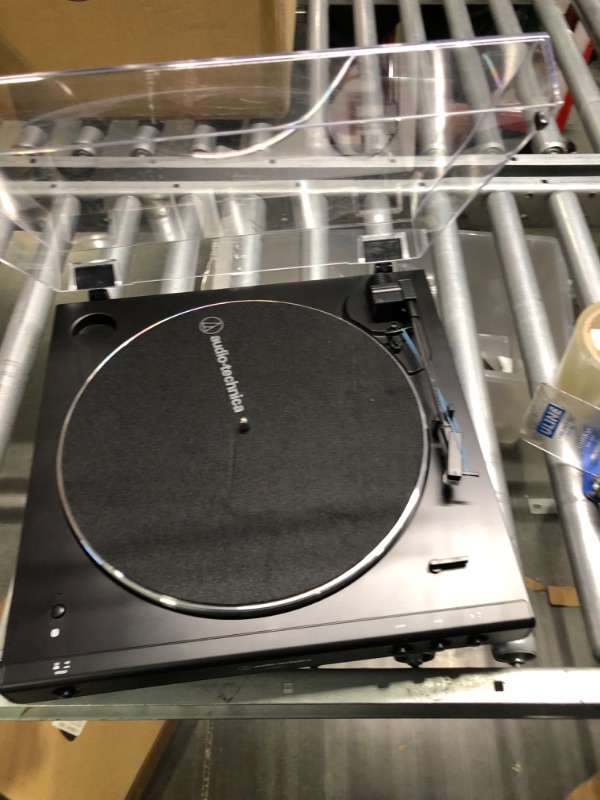 Photo 1 of Audio-Technica AT-LP60XBT-BK Fully Automatic Bluetooth Belt-Drive Stereo Turntable, Black, Hi-Fi, 2 Speed, Dust Cover, Anti-Resonance, Die-cast Aluminum Platter