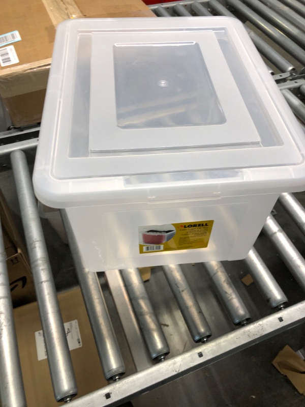 Photo 1 of Lorell Letter/Legal Plastic File Box, Clear