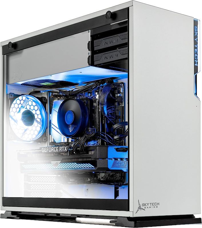 Photo 1 of Skytech Shiva Gaming PC Desktop - AMD Ryzen 5 5600X 3.7GHz, RTX 3080 10GB GDDR6X, 16GB DDR4 3200, 1TB NVMe SSD, 750W Gold PSU, AC WiFi, Windows 11 Home 64-bit