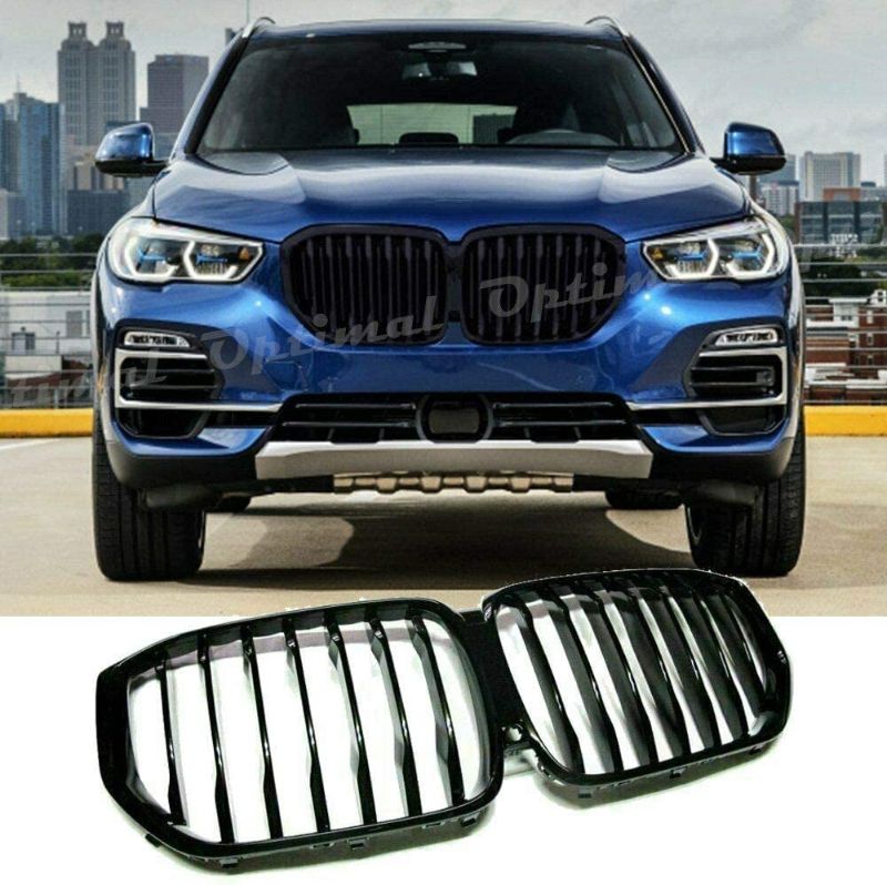 Photo 1 of 2019 2020 2021 2022 2023 Glossy Black Kidney Grille Compatible with BMW X5 G05 Performance Style Grill Front Hood Insert Replacement