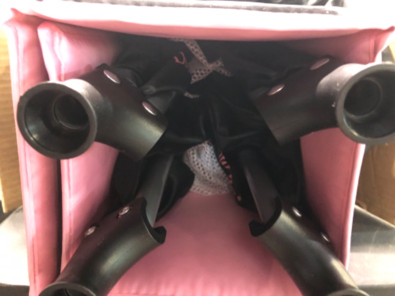 Photo 1 of Dream On Me Zazzy Portable Playard with Bassinet in Pink, Packable and Easy Setup Baby Playard, Lightweight and Portable Playard for Baby with Mattress and Travel Bag