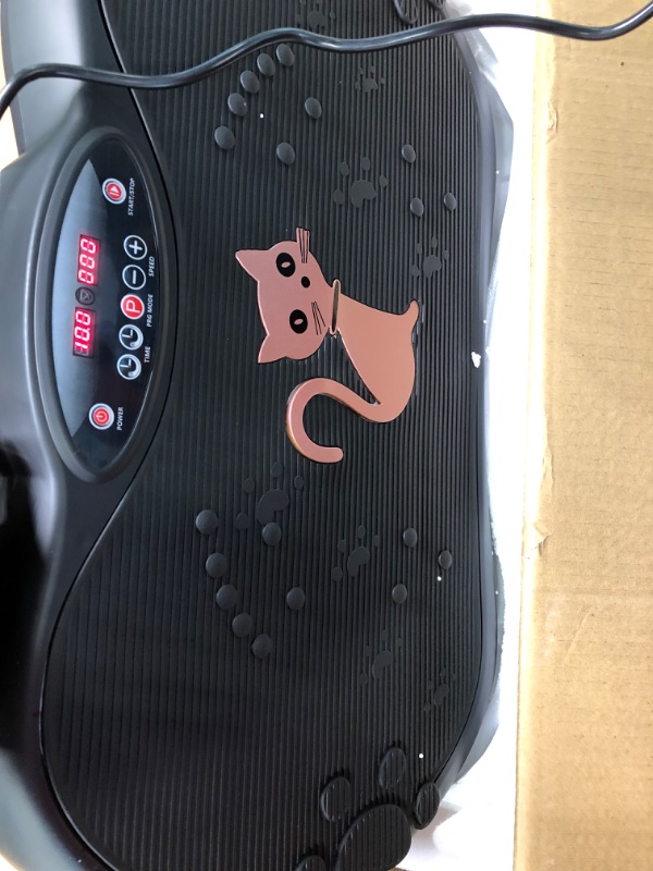 Photo 3 of Vibration Plate Exercise Machine Whole Body Workout Machine Vibration Fitness Platform Machine Home Training Equipment with Resistance Bands, Remote Control black