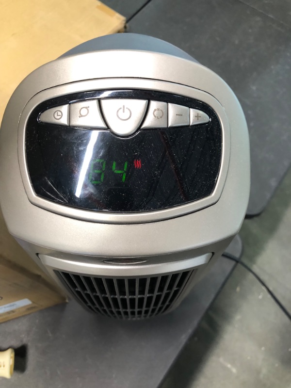 Photo 2 of Lasko 1500W Digital Ceramic Space Heater with Remote, 755320, Silver         