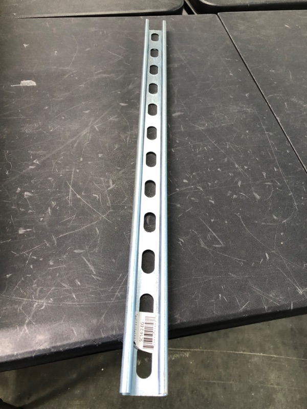 Photo 2 of Newhouse Electric 1-5/8 in. 14 Gauge Metal Strut Channel with Slotted Back | Half-Slot Steel U-Channel is Pre-Galvanized Metal and 2 Feet Long | for Maximum Support with Minimum Pieces (SC14-2-EG)