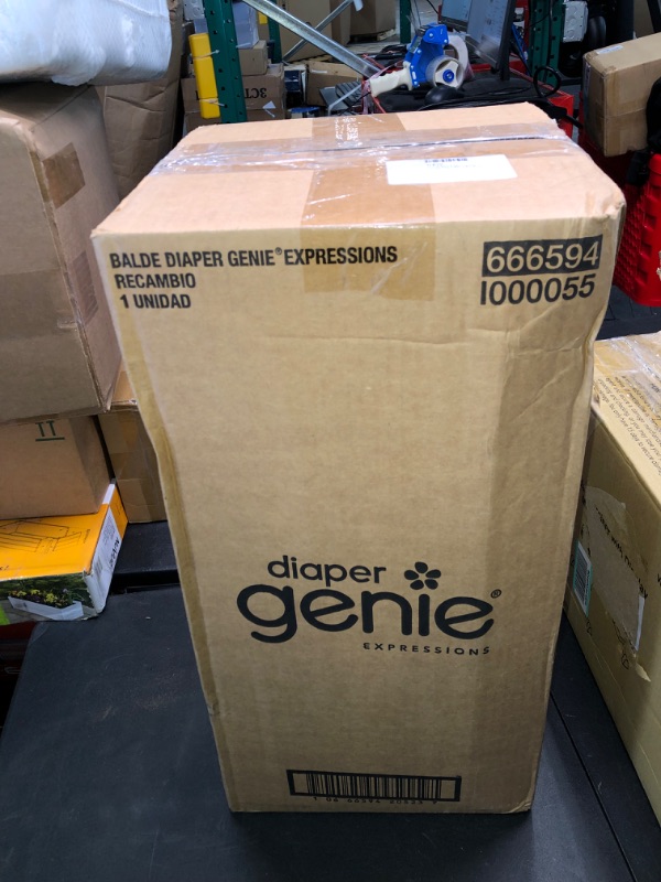 Photo 3 of Diaper Genie Expressions Pail | Odor-Controlling Baby Diaper Disposal System | Includes Diaper Pail and 1 Starter Refill Bag