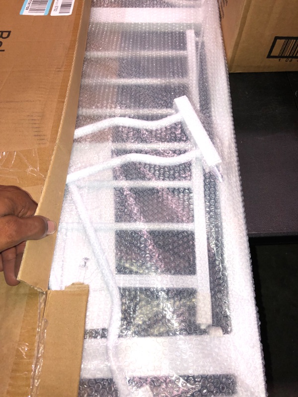 Photo 1 of BalanceFrom Easy Walk-Thru Safety Gate for Doorways and Stairways with Auto-Close/Hold-Open Features, Multiple Sizes 29.1 - 43.3 inch Cool White