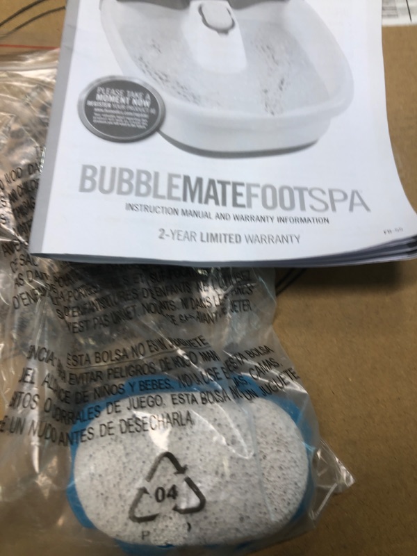Photo 1 of Foot Spa Bath Massager with Heat, Epsom Salt,Bubbles, Vibration and Red Light,8 Massage Roller Pedicure Foot Spa Tub for Stress Relief,Foot Soaker with Acupressure Massage Points&Temperature Control