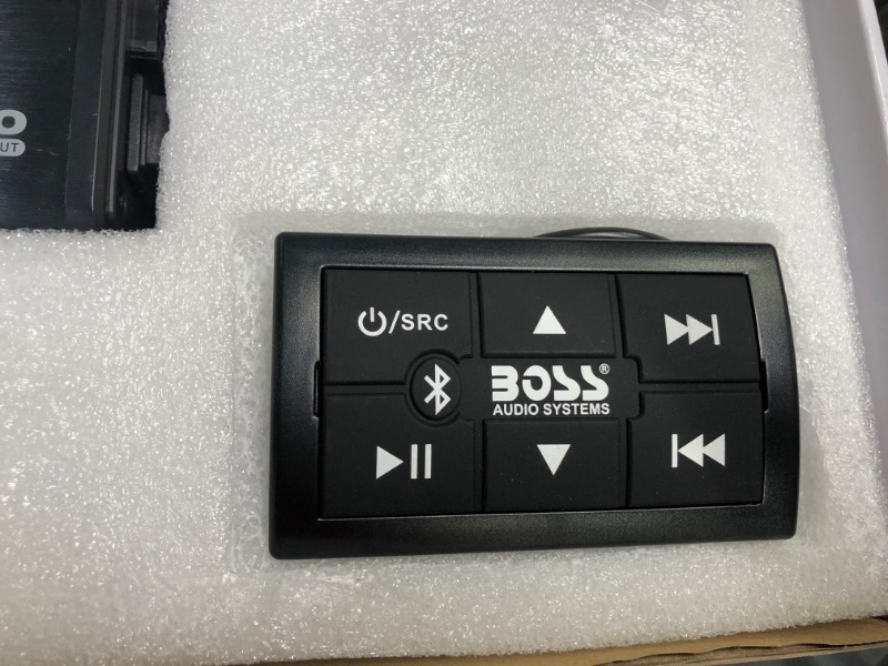 Photo 4 of 
BOSS Audio Systems MC900B Amplifier for ATV UTV Car Marine - 500 High Output, 4 Channel, 2/4 Ohm, Bluetooth Multi-Function Remote, RCA Out, Weatherproof, Use Amp with Stereo and Subwoofer, Crossover